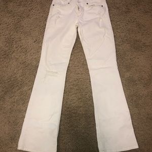 Joe’s Jeans White Destroyed Boot Leg “Rocker” Fit